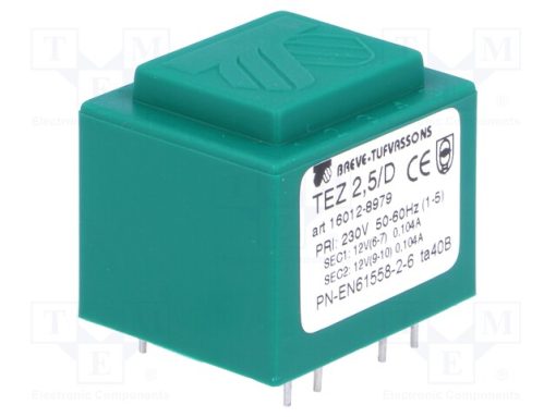 TEZ2.5/D230/12-12V_Μετασχηματιστής: χυτός; 2