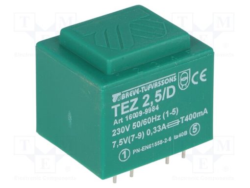 TEZ2.5/D230/7.5V_Μετασχηματιστής: χυτός; 2