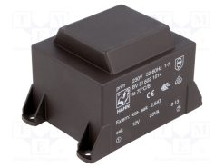 BV EI 602 1014_Μετασχηματιστής: χυτός; 28VA; 230VAC; 12V; 2334mA; PCB; BVEI