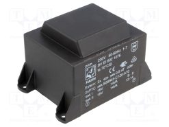 BV EI 602 1076_Μετασχηματιστής: χυτός; 28VA; 230VAC; 18V; 18V; 778mA; 778mA; PCB