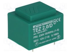 TEZ2/D230/12V_Μετασχηματιστής: χυτός; 2VA; 230VAC; 12V; 166