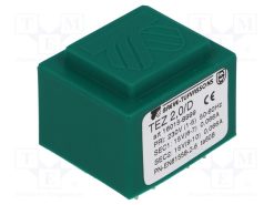 TEZ2/D230/15-15V_Μετασχηματιστής: χυτός; 2VA; 230VAC; 15V; 15V; 66