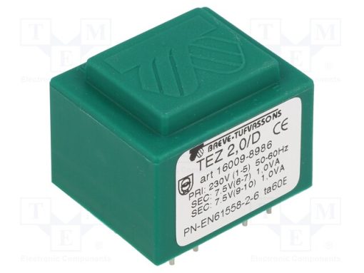 TEZ2/D230/7.5-7.5V_Μετασχηματιστής: χυτός; 2VA; 230VAC; 7