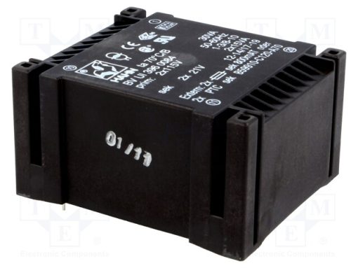 BV UI 396 0084_Μετασχηματιστής: χυτός; 30VA; 115VACx2; 21V; 21V; 715mA; 715mA; PCB