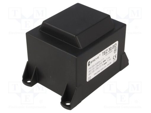 TEZ30/D230/12-12V_Μετασχηματιστής: χυτός; 30VA; 230VAC; 12V; 12V; 1