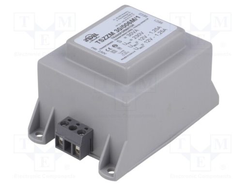 TSZZM 30/006M/1_Μετασχηματιστής: χυτός; 30VA; 230VAC; 12V; 12V; 1