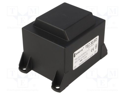 TEZ30/D230/15V_Μετασχηματιστής: χυτός; 30VA; 230VAC; 15V; 2A; PCB; IP00; A: 53