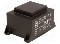 BV EI 662 1093_Μετασχηματιστής: χυτός; 33VA; 230VAC; 12V; 12V; 1375mA; 1375mA; PCB