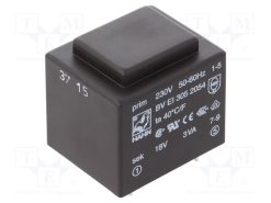 BV EI 305 2054_Μετασχηματιστής: χυτός; 3VA; 230VAC; 18V; 167mA; PCB; BVEI