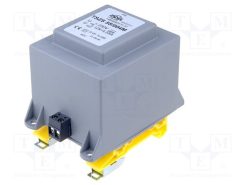 TSZS 60/004M_Μετασχηματιστής: χυτός; 60VA; 230VAC; 12V; 5A; για ράγα DIN; IP00