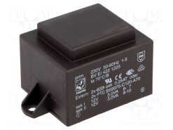 BV EI 422 1225_Μετασχηματιστής: χυτός; 6VA; 230VAC; 12V; 12V; 250mA; 250mA; PCB