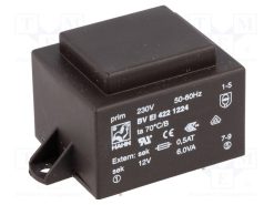 BV EI 422 1224_Μετασχηματιστής: χυτός; 6VA; 230VAC; 12V; 500mA; PCB; BVEI