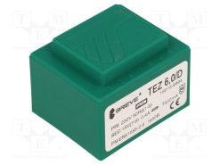 TEZ6/D230/15V_Μετασχηματιστής: χυτός; 6VA; 230VAC; 15V; 400mA; PCB; IP00; A: 38mm