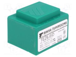 TEZ6/D230/6-6V_Μετασχηματιστής: χυτός; 6VA; 230VAC; 6V; 6V; 500mA; 500mA; PCB; IP00