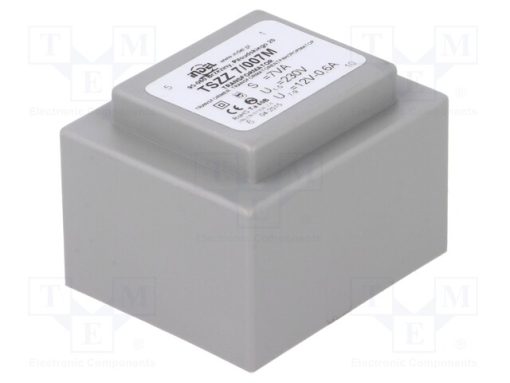 TSZZ7/007M_Μετασχηματιστής: χυτός; 7VA; 230VAC; 12V; 580mA; PCB; IP00; A: 45mm