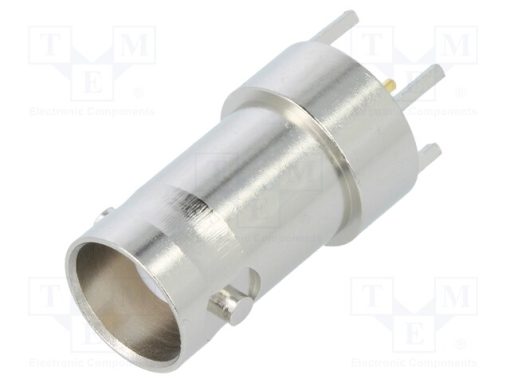 112515_Πρίζα; BNC; θηλυκά; ευθύς; 50Ω; THT; για PCB; PTFE; Επίχρυση