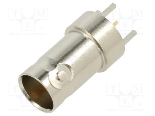 112515-75_Πρίζα; BNC; θηλυκά; ευθύς; 75Ω; THT; για PCB; PTFE; Επίχρυση