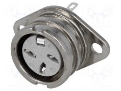 593-0300_Πρίζα; DIN; θηλυκά; PIN: 3; Διάγραμμα: 180°; κόλληση; 34V; 2A; 10mΩ