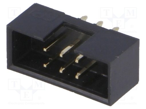 T823-106A1S100HEU_Πρίζα; IDC; αρσενικά; PIN: 6; ευθύς; THT; Επίχρυση; 2mm; μαύρο