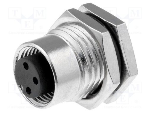 M12A-03PFFS-SF8001_Πρίζα; M12; PIN: 3; θηλυκά; κωδικός Α-DeviceNet / CANopen; κόλληση