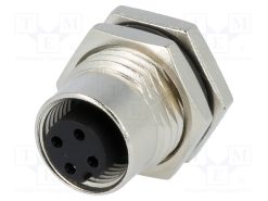 M12A-04PFFS-SF8001_Πρίζα; M12; PIN: 4; θηλυκά; κωδικός Α-DeviceNet / CANopen; κόλληση