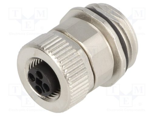 22262015_Πρίζα; M12; PIN: 4; θηλυκά; κωδικός Τ-Power; για πίνακα; IP67; 12A