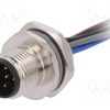 T4171210405-001_Πρίζα; M12; PIN: 5; αρσενικά; κωδικός B-Profibus; αγωγοί; IP67; 60V