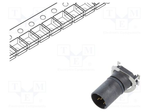 MSBS-05PMMT-EE0001_Πρίζα; M12; PIN: 5; αρσενικά; κωδικός B-Profibus; για PCB; SMT; 60V