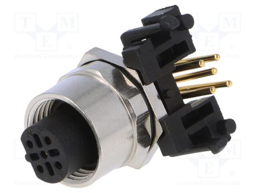 SR-M12B-05P-FF-SF7003-00A(H)_Πρίζα; M12; PIN: 5; θηλυκά; κωδικός B-Profibus; THT; IP65