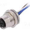 T4171110405-001_Πρίζα; M12; PIN: 5; θηλυκά; κωδικός B-Profibus; αγωγοί; IP67; ευθύς