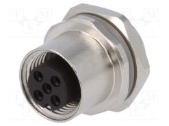 T4133012051-000_Πρίζα; M12; PIN: 5; θηλυκά; κωδικός Α-DeviceNet / CANopen; κόλληση