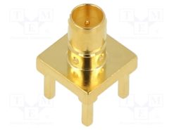 142138-75_Πρίζα; Mini SMB; αρσενικά; ευθύς; 75Ω; THT; για PCB; PTFE; Επίχρυση