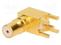 1408337-1_Πρίζα; QMA; θηλυκά; γωνιακός 90°; 50Ω; THT; για PCB; PTFE; Επίχρυση