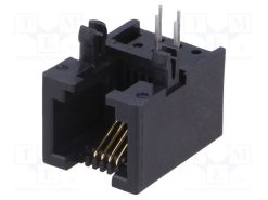 54601-906002WPLF_Πρίζα; RJ11; PIN: 4; Κατ: 3; χωρίς θωράκιση; Επίχρυση; για PCB; THT