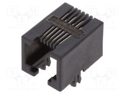 54601-906WPLF_Πρίζα; RJ12; PIN: 6; Κατ: 3; χωρίς θωράκιση; Επίχρυση; για PCB; THT