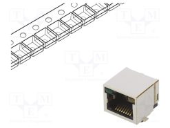 1149873_Πρίζα; RJ45; PIN: 8; Επίχρυση; Διάγραμμα: 8p8c; για PCB; SMT