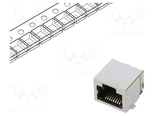 1149882_Πρίζα; RJ45; PIN: 8; Επίχρυση; Διάγραμμα: 8p8c; για PCB; SMT