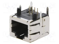 1099280_Πρίζα; RJ45; PIN: 8; Επίχρυση; Διάγραμμα: 8p8c; για PCB; THT