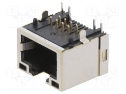 1149867_Πρίζα; RJ45; PIN: 8; Επίχρυση; Διάγραμμα: 8p8c; για PCB; THT