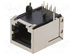 1149868_Πρίζα; RJ45; PIN: 8; Επίχρυση; Διάγραμμα: 8p8c; για PCB; THT