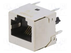 1091942_Πρίζα; RJ45; PIN: 8; Επίχρυση; Διάγραμμα: 8p8c; για PCB; THT; ευθύς