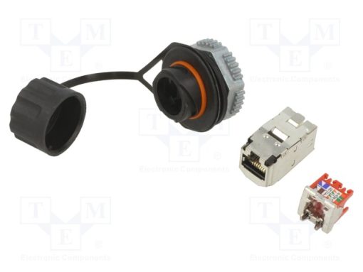 IAEBH5ES_Πρίζα; RJ45; PIN: 8; Κατ: 5e; θωρακισμένα; Διάγραμμα: 8p8c; IP67