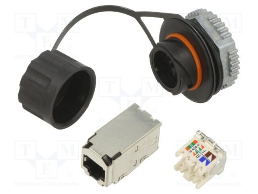 IAEBH6S_Πρίζα; RJ45; PIN: 8; Κατ: 6; θωρακισμένα; Διάγραμμα: 8p8c; IP67