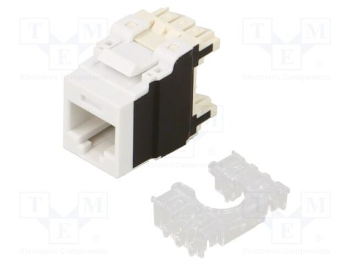 NK6X88MWH_Πρίζα; RJ45; PIN: 8; Κατ: 6a; Διάγραμμα: 8p8c; 22AWG÷26AWG; λευκό