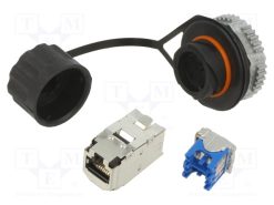 IAEBH6XS_Πρίζα; RJ45; PIN: 8; Κατ: 6a; θωρακισμένα; Διάγραμμα: 8p8c; IP67