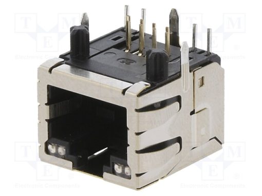 1099281_Πρίζα; RJ45; PIN: 8; με δίοδο LED; Επίχρυση; Διάγραμμα: 8p8c; THT