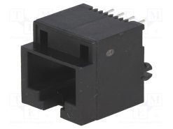 RJ45PU_Πρίζα; RJ45; PIN: 8; με σκαλοπάτι; Επίχρυση; Διάγραμμα: 8p8c; THT