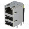 0862-1J1T-43-F_Πρίζα; RJ45 + USB A; PIN: 8; θωρακισμένα