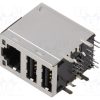 MTJ-DUSB-88JX1-FS-RL35-M86C_Πρίζα; RJ45 + USB A; PIN: 8; θωρακισμένα