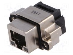 MRJR-5381-01_Πρίζα; RJ45; με δίοδο LED; IP68; για πίνακα; THT; γωνιακός 90°